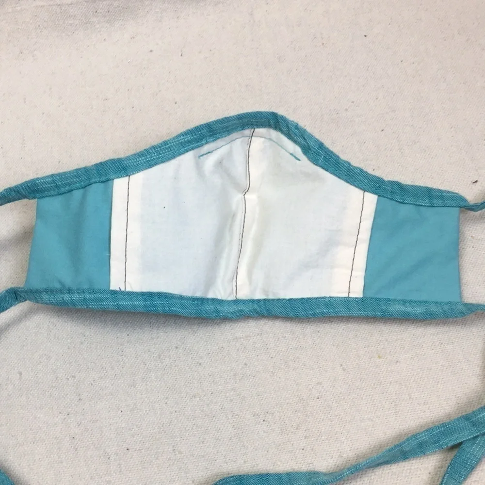 Turquoise 3 Layer Cotton Face Mask